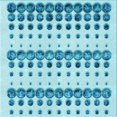 thumbnail image 1 of Ahgly Company Tapis d'Intérieur Lavable à la Machine, Carré, Transitionnel, Bleu Ivy Bleu, Tapis de Zone, 4 Pieds Carré, 1 of 7
