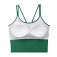 thumbnail image 2 of Yuyuzo Womens Tank Tops Sleeveless Spaghetti Strap Padded Sports Bra Square Neck Workout Basic Crop Tops, 2 of 3
