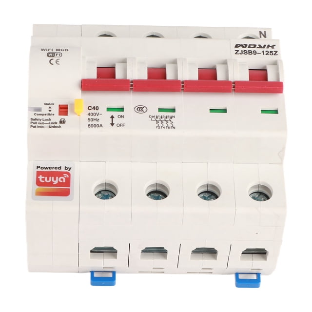 Interrupteur de Circuit WiFi Intelligent avec Télécommande, Boîtier Ignifuge, AC220V pour la Domotique