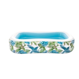 Joyin Ensemble de piscine flottante gonflable, filet de volley-ball et anneaux et