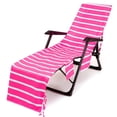 thumbnail image 1 of Meitianfacai Housse de Chaise à Rayures Serviette de Plage Imprimée Polyester Coton Serviette de Chaise, 1 of 3