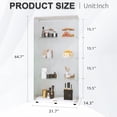 thumbnail image 4 of Noble House LED Lights Glass Display Cabinet 4 Shelves with double Door,White, 4 of 8