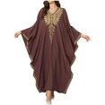 thumbnail image 2 of Ovzne Robes d'Été pour Femmes 2025 Robe Femme Manches Évasées Col en V Longue Robe Ample Plage Imprimé Floral Longue Robe Maxi Robe Femme Liquidation, 2 of 4