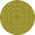 thumbnail image 1 of Ahgly Company Tapis d'Intérieur Ronds Transitionnels Vert Olive Lavables à la Machine, 4 Pieds Rond, 1 of 7