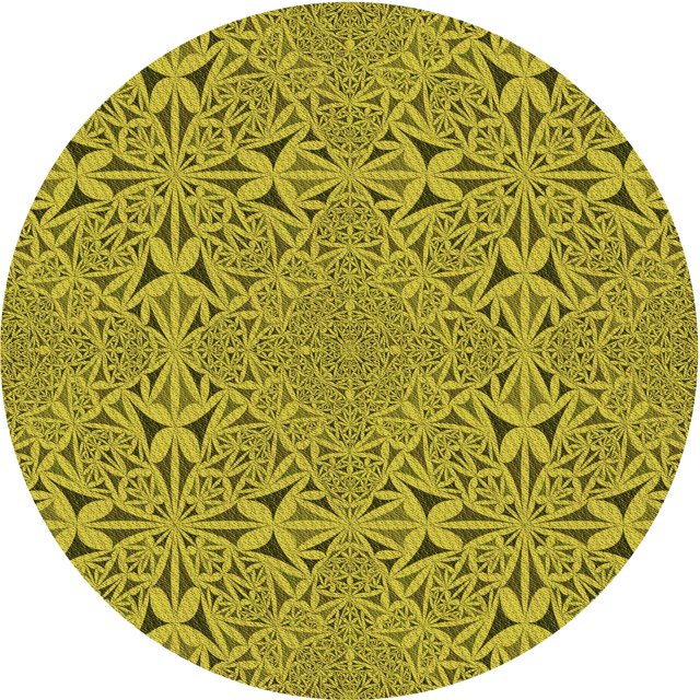 Ahgly Company Tapis d'Intérieur Ronds Transitionnels Vert Olive Lavables à la Machine, 4 Pieds Rond