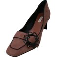 thumbnail image 1 of Fabrizio Viti Women's Daisy Buckle Loafer Rosa Antico Suede Loafers & Slip-On - 8M, 1 of 3
