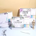 thumbnail image 4 of Sentmoon Wall Calendar 2026 Calendar Office Desktop Calendar 2026 English Clock In Multi Functional Pocket Calendar Day and Month Calendar, 4 of 8