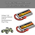 thumbnail image 1 of RYRDWP Clearance Voiture Télécommandée 1:12 Batterie 7,4 V 2700 mAh Accessoires – Lot de 2 Batteries de Remplacement Haute Capacité pour Jeu Prolongé, 1 of 6