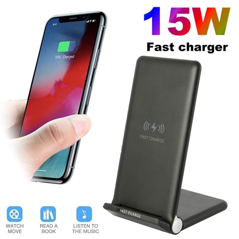 15W Qi Fast Charger Mobile Phone Wireless Charger Pad Charging Station