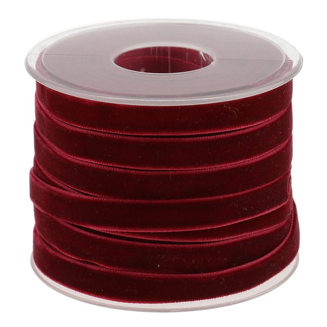 jifeng 20 YARD RED VELVET CRAFT RIBBON ROLL FOR WEDDING PARTIES GIFTS PACKING as described