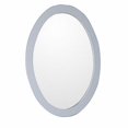 thumbnail image 1 of Miroir à Cadre Ovale en Bois&44; Blanc, 1 of 1