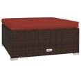 thumbnail image 5 of vidaXL 13 Piece Garden Lounge Set with Cushions Brown Poly Rattan, 5 of 5