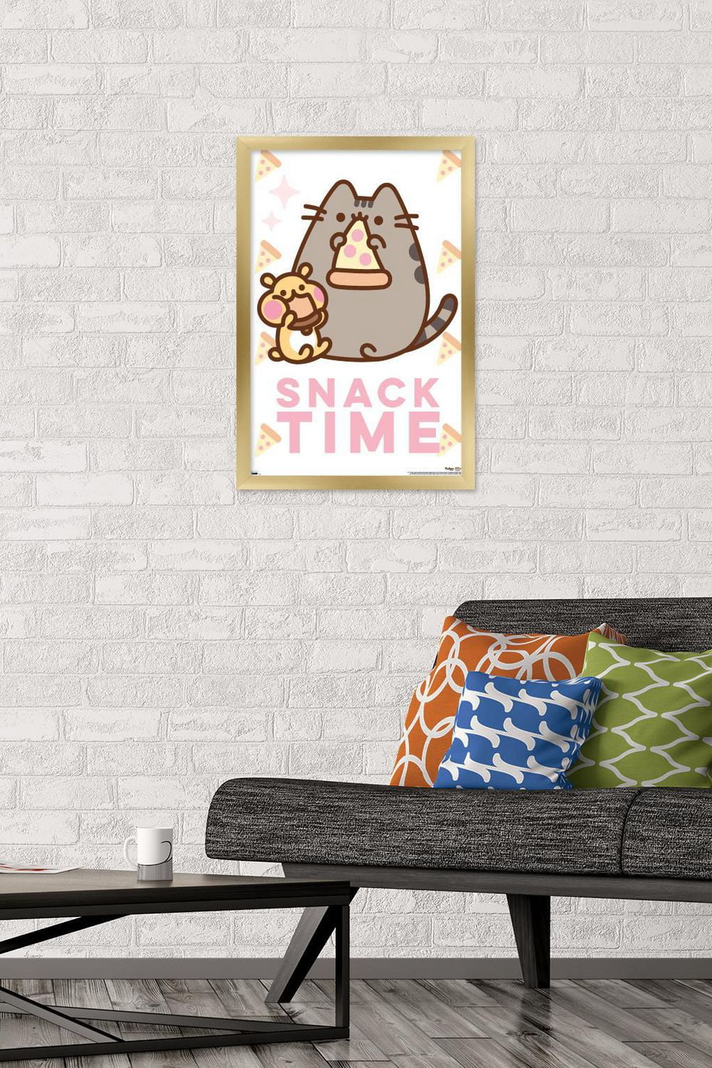 Pusheen - Snack Time Wall Poster, 14.725" x 22.375" Framed