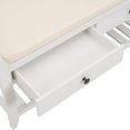 thumbnail image 4 of MODERNLUXE 35.4" Shoe Bench Entryway Bench with 2 Storage Drawers and Cushioned Seat,Farmhouse Shoe Rack with Bottom Shelf for Entryway Hallway and Bedroom,White, 4 of 8