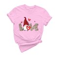 thumbnail image 2 of Meichang Valentines Day T-Shirt Femme Mignon à Imprimé Cœur T-Shirts Manches Courtes Col Rond Hauts Mignons Coupe Ample T-Shirts de Fête Valentines Day, 2 of 6