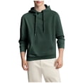 thumbnail image 1 of Mens Camo Hoodie Long Sleeve Drawstring Fleece Lined Solid Color Pullover Sweatshirts, 1 of 6