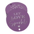 thumbnail image 1 of Inkdotpot Pack Of 100 Real Silver Foil Paper Tags Let Love Sparkle Wedding Favor Hang Tags, 1 of 6