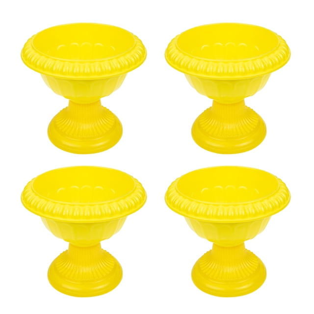 4pcs Urn Planter European Style Plastic Flowerpots for Wedding Front Door Porch Garden