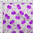 thumbnail image 3 of oneOone Rayon Violet Fabric Cherry Sewing Craft Projects Fabric Prints By Yard 56 Inch Wide, 3 of 4