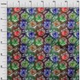 thumbnail image 3 of oneOone Georgette Viscose Green Fabric Colourful Animal Face Sewing Craft Projects Fabric Prints By Yard 42 Inch Wide, 3 of 4