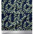 thumbnail image 1 of Soimoi Blue Rayon Fabric Leaf Leaves Print Sewing Fabric Yard 58 Inch Wide, 1 of 3