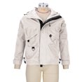 thumbnail image 4 of Pisexur Veste Coupe-Vent Homme Décontractée Unie à Multiples Poches à Capuche à Fermeture Éclair Garde au Chaud à Manches Longues Veste de Randonnée Homme Imperméable Grande Taille Vestes pour Hommes, 4 of 8