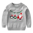 thumbnail image 1 of QUDDERR Chandails pour Enfants Garçons Filles 1-6 Ans Bébé Tricot de Noël Chandail Automne Hiver Col Rond pour Tout-Petit, 1 of 9