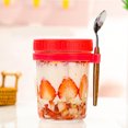 thumbnail image 1 of Ynlkorvg Glass&Bottle Overnight Oatmeal Jars With Spoon And Lids Airtight Oatmeal Containers With Measurement Marks Mason Jars With Lids For Oatmeal Containers On The Move, 1 of 8