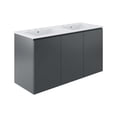 thumbnail image 3 of Modway Bryn 48" Wall-Mount Double Sink Bathroom Vanity in Gray White, 3 of 9