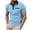 Bleu Ciel, variante sur Gspmoly T-Shirts Chemises pour Hommes, Col d'Été Mode Poche Poitrine Chemise à Manches Courtes pour Homme Bouton Haut/chemise à Col à Manches Courtes Hauts de Sortie Articles en Liquidation