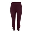 thumbnail image 4 of Pantalons de Mode pour Femmes Couleur Unie Taille Serrée et Fessier Relevé, 4 of 5