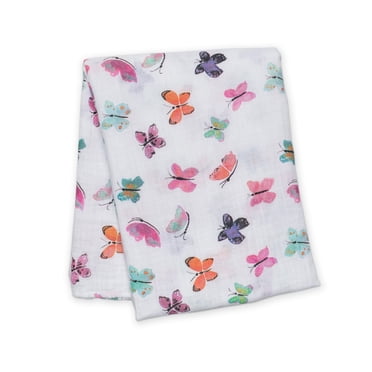 Lulujo - Baby Muslin Cotton Swaddle Blanket, Nursing/Stroller Cover