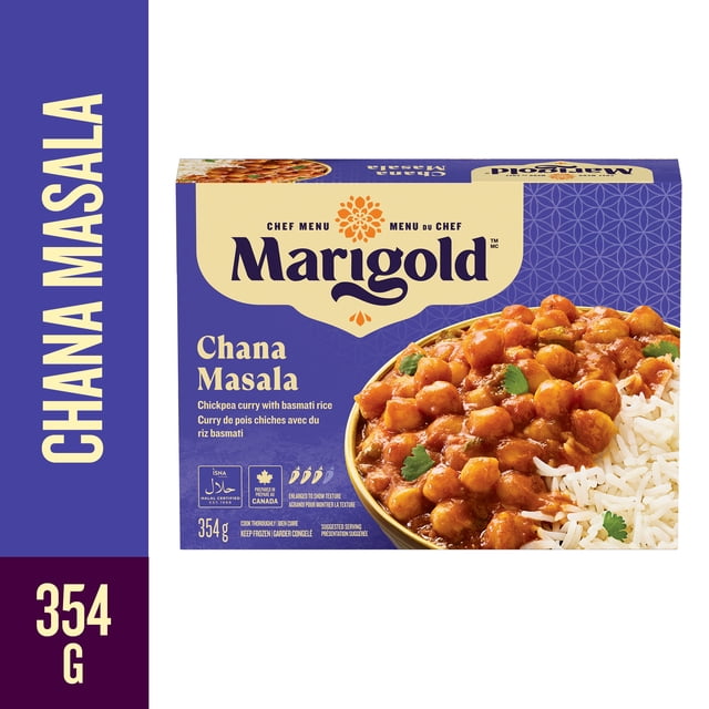 MARIGOLD Chana Masala Frozen Entrée, Includes Tender Chickpeas ...