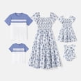 thumbnail image 1 of PatPat Tenues Assorties pour la Famille Robes à Volants Froncées à Imprimé Floral Intégral Fille 6-7 Ans, 1 of 5