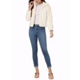 thumbnail image 2 of INSPIRE CHIC Veste Courte Duveteuse pour Femme en Fausse Fourrure à Col Rabattu, Ouverte à L'Avant, L Blanc, 2 of 6