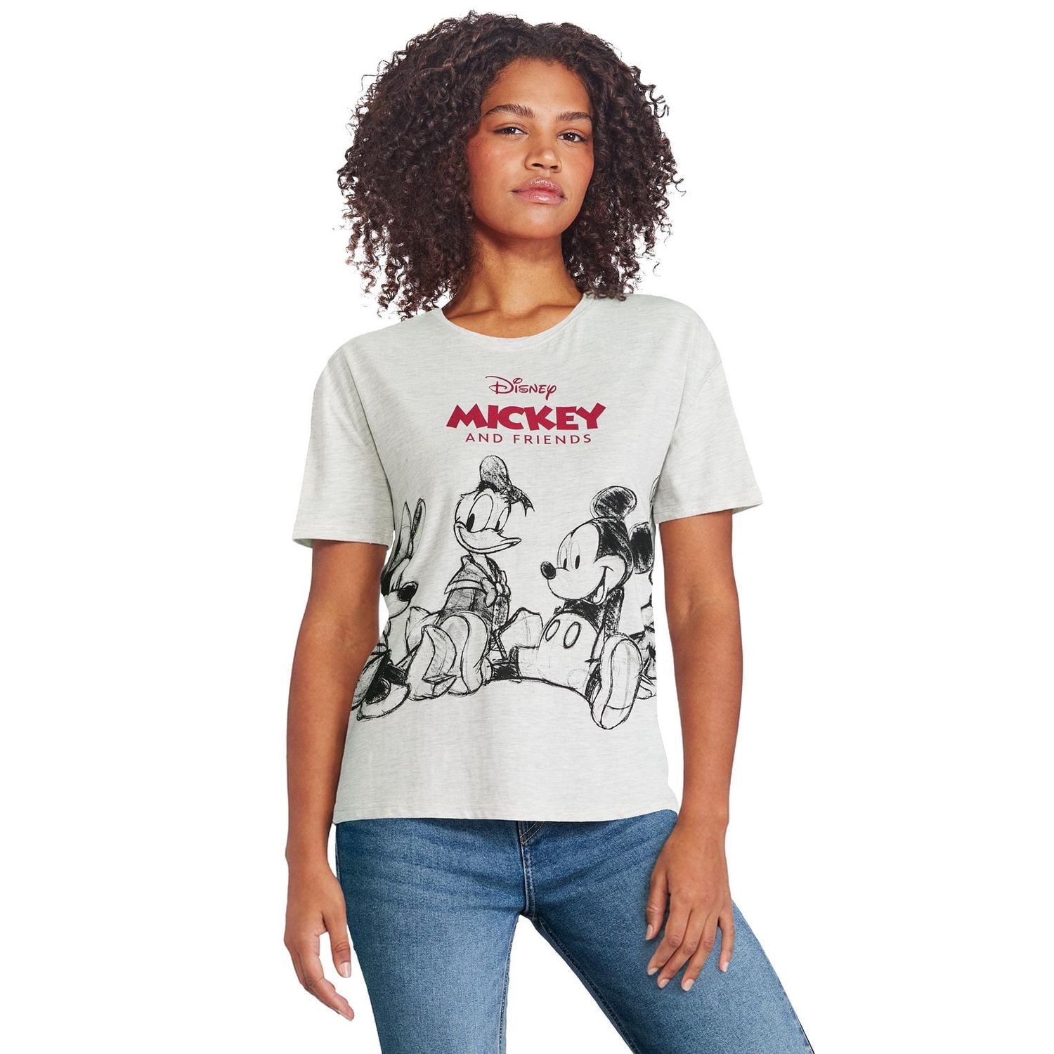 T-shirt à imprimé graphique Mickey et ses amis Disney pour femmes