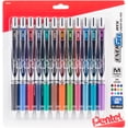 thumbnail image 1 of Pentel Energel RTX Retractable Liquid Gel Pens, Medium Point, 0.7 mm, Assorted Ink Colors, 12 Count, 1 of 2
