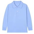 thumbnail image 1 of zbxnLI Filles Garçons Uniforme Scolaire Chemises de Golf à Manches Longues Fermeture à Boutons Hauts à Col 2-15 Ans, 1 of 3