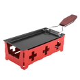thumbnail image 4 of Plateau de Cuisson Portable Antiadhésif, Mini Ensemble Durable pour Raclette Fromage Outil de Grillade de Cuisine Maison, 4 of 8