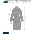 thumbnail image 2 of Mens Fleece Robe | Soft Warm Bathrobe For Men Plush Spa Robe With Piping, 2 of 7
