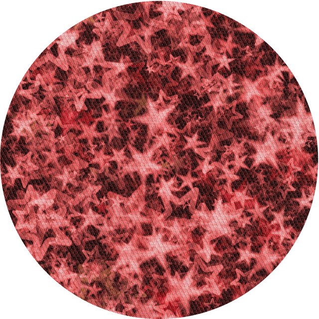 Ahgly Company Tapis d'Intérieur Lavables en Machine, Ronds, Transitionnels, Rouge Canneberge, Ronds 4'