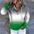 thumbnail image 4 of WEAIXIMIUNG Chandails en Molleton pour Femmes Graphique Tendance Automne et Hiver Style de Rue Changeant Progressivement Couleur Bouton Col Poche Cordon de Serrage Chandail à Capuchon Sport Décontracté (3), 4 of 5