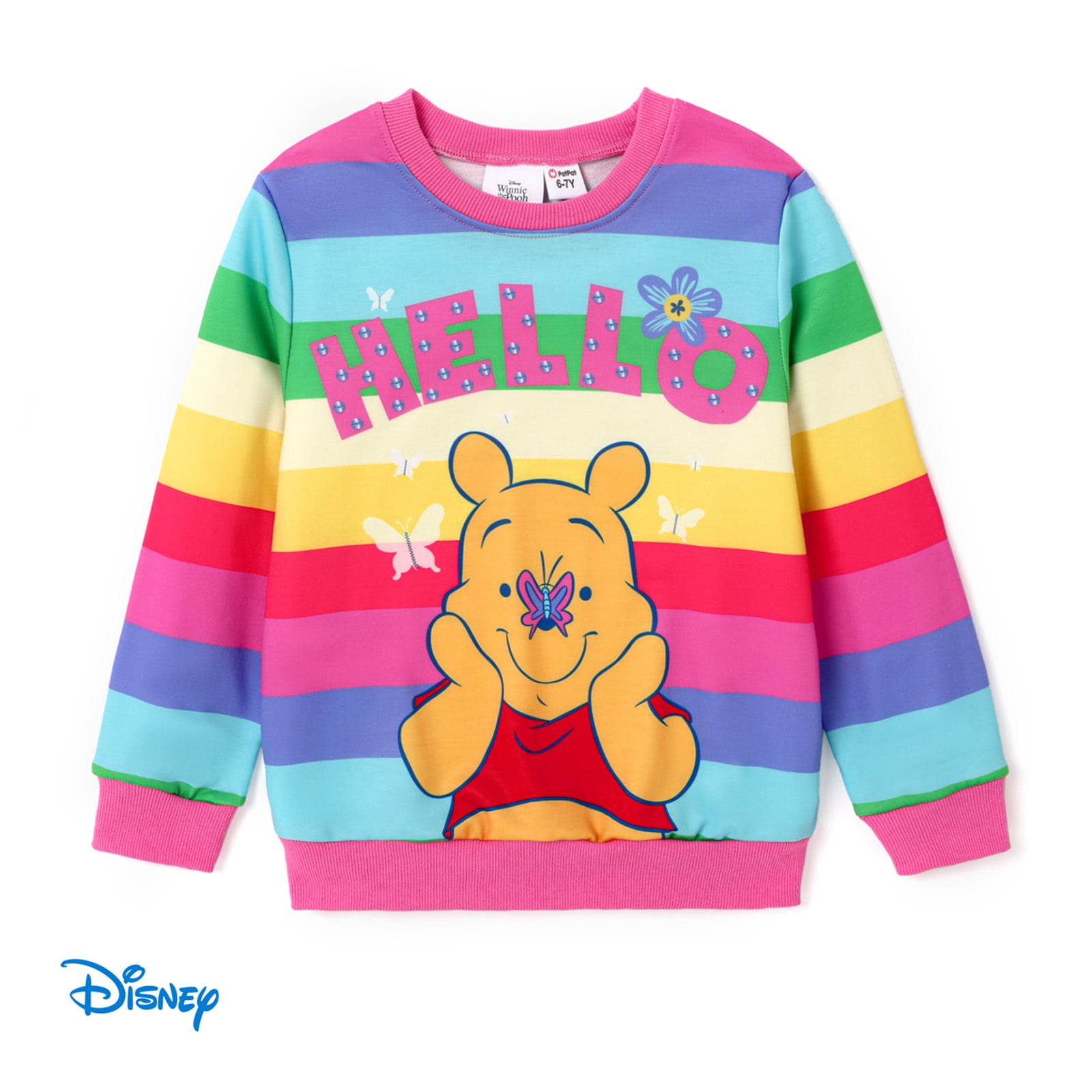 Disney Winnie the Pooh Kid Girl Character Sweatshirt Size 6-12