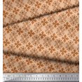 thumbnail image 2 of Soimoi Crepe Silk Fabric Filigree Damask Print Sewing Fabric Yard 42 Inch Wide, 2 of 3