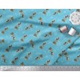 thumbnail image 3 of Soimoi Poly Georgette Fabric Star,Knife & Circus Dog Cartoon Decor Fabric Printed Yard 52 Inch Wide, 3 of 3