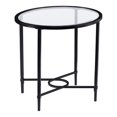 thumbnail image 1 of SEI Furniture Quinton Table d'Appoint Ovale en Fer, Métal et Verre, Noir Peint, 1 of 3