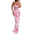 thumbnail image 3 of Faithtur Robe Sans Manches Épaules Dénudées pour Femmes Été Élégante Robe Moulante de Cocktail Mode Urbaine de Plage, 3 of 6
