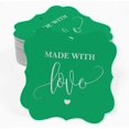 thumbnail image 2 of Inkdotpot Real Silver Foil Made With Love Wedding Tags Favor Bracket Shape Hang Pack Of 100 Paper Tags, 2 of 7
