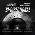 thumbnail image 3 of Transit Auto Rear Coated Drilled Slotted Disc Brake Rotors and Semi-Metallic Pads Kit for Car 2007-2015 Mazda CX-9 KDF-100491, 3 of 11