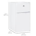 thumbnail image 3 of HOMCOM Mini-Frigo de 3,2 Pi3 avec Congélateur Tablette Ajustable Portes Réversibles, 3 of 10